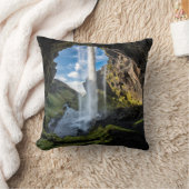 滝 |アイスランドの滝 クッション (ブランケット)