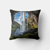 滝 |アイスランドの滝 クッション (裏面)