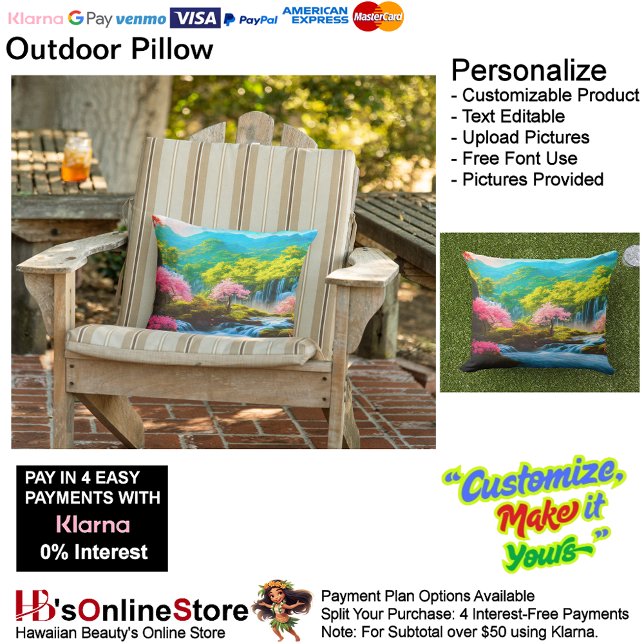 滝 アウトドア 腰クッション アウトドアクッション (Waterfalls Outdoor Colorful Nature Beauty Outdoor Outdoor Pillow.)