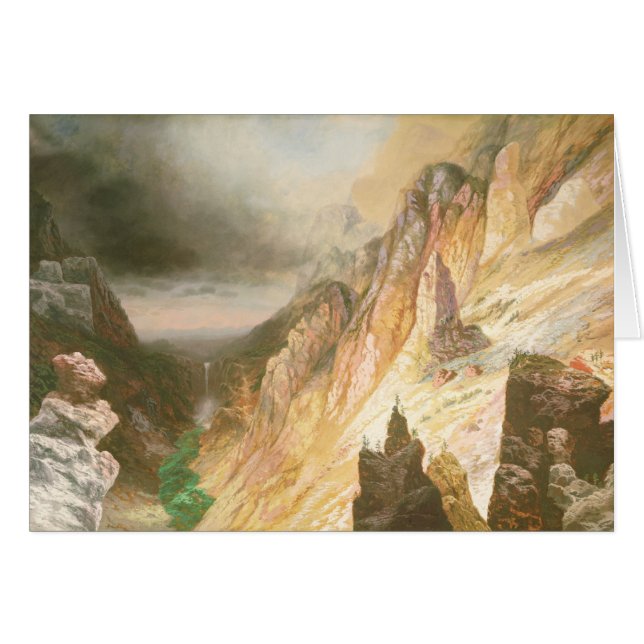 滝、イエローストーンのグランドキャニオンを下げて下さい (正面横)