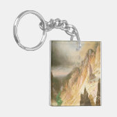 滝、イエローストーンのグランドキャニオンを下げて下さい キーホルダー (正面左)