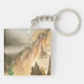 滝、イエローストーンのグランドキャニオンを下げて下さい キーホルダー (裏面)