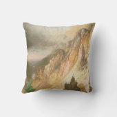 滝、イエローストーンのグランドキャニオンを下げて下さい クッション (裏面)