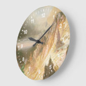 滝、イエローストーンのグランドキャニオンを下げて下さい ラージ壁時計 (傾斜)