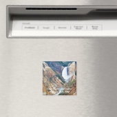 滝、イエローストーン公園、WYを下げて下さい マグネット (インサイチュ (食洗機))