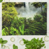 滝 |エクアドル、サンラファエル滝 キッチンタオル (折り畳み)