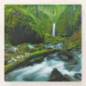 滝 |オレゴン，グロット滝 ガラスコースター (正面)