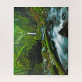 滝 |オレゴン，グロット滝 ジグソーパズル (縦)
