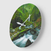 滝 |オレゴン，グロット滝 ラージ壁時計 (傾斜)