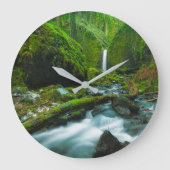 滝 |オレゴン，グロット滝 ラージ壁時計 (正面)