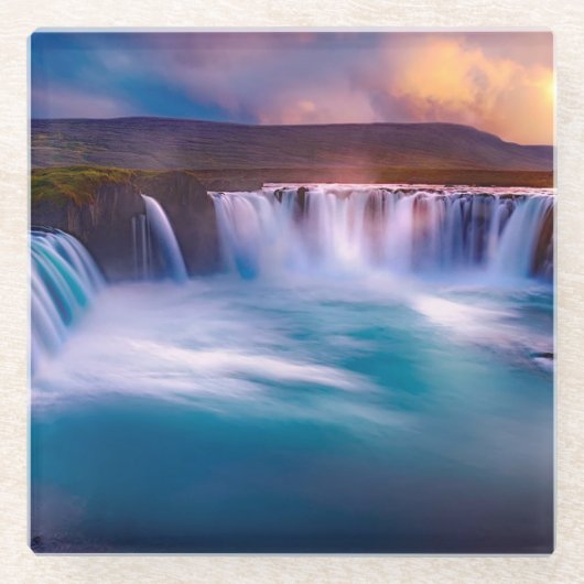 滝 ガラスコースター (正面)