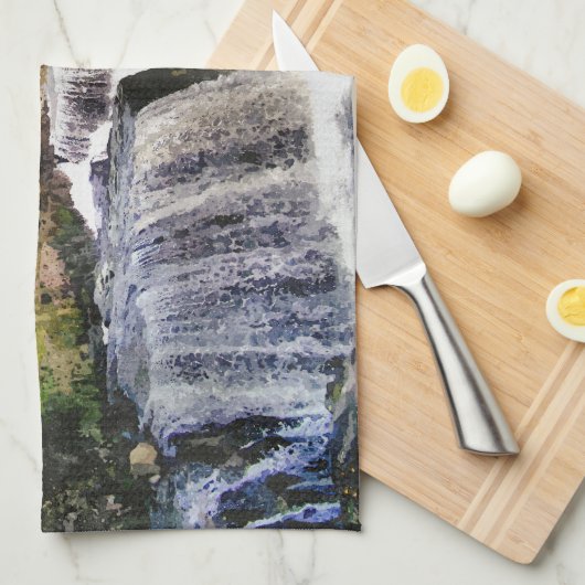 滝 キッチンタオル (四つ折り)