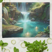 滝 キッチンタオル (折り畳み)