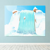 滝 キャンバスプリント (インサイチュ (ウッドフロア))