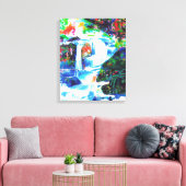 滝。 キャンバスプリント (インサイチュ (リビング))