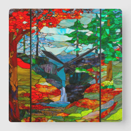 滝 スクエア壁時計