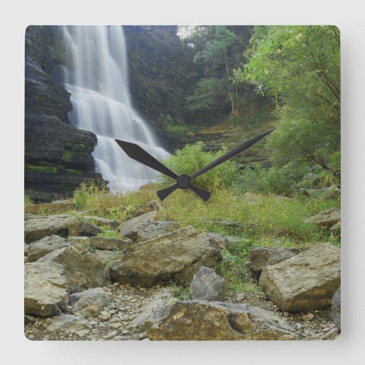 滝 スクエア壁時計 (正面)