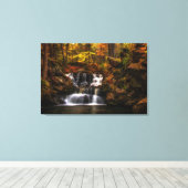 滝 |ニューイングランド・コネチカット キャンバスプリント (インサイチュ (ウッドフロア))