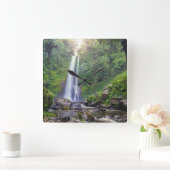 滝 |バリ,インドネシア スクエア壁時計 (ホーム)