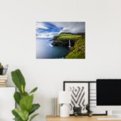 滝 |フェロー諸島，デンマーク ポスター (ホームオフィス)