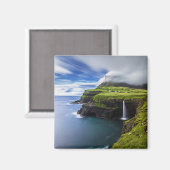 滝 |フェロー諸島,デンマーク マグネット (正面/裏面)