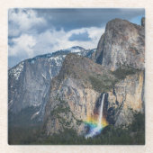 滝 |ブライダルヴェール滝ヨセミテ・カリフォルニア ガラスコースター (正面)