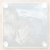 滝 |ブライダルヴェール滝ヨセミテ・カリフォルニア ガラスコースター (裏面)