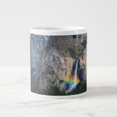 滝 |ブライダルヴェール滝ヨセミテ・カリフォルニア ジャンボコーヒーマグカップ (正面)