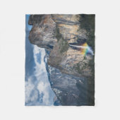 滝 |ブライダルヴェール滝ヨセミテ・カリフォルニア フリースブランケット (正面)