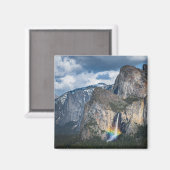 滝 |ブライダルヴェール滝ヨセミテ・カリフォルニア マグネット (正面/裏面)