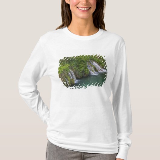 滝、プリトヴィツェ湖群国立公園と Tシャツ (正面)