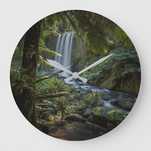 滝 |ホプetounの滝,ニュージーランド ラージ壁時計 (正面)