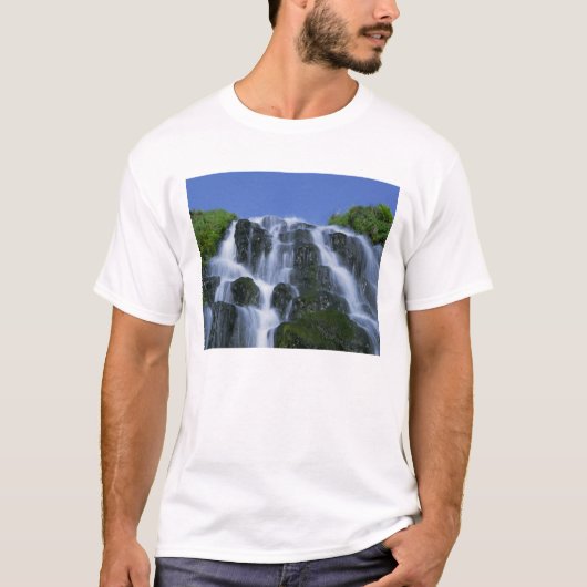 滝、ポートリー、スカイ島、ハイランド地方、 Tシャツ (正面)