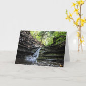 滝 – メッセージの内側 カード (黄色い花)