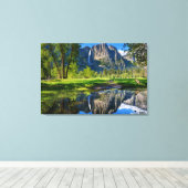 滝 |ヨセミテ滝，カリフォルニア キャンバスプリント (インサイチュ (ウッドフロア))