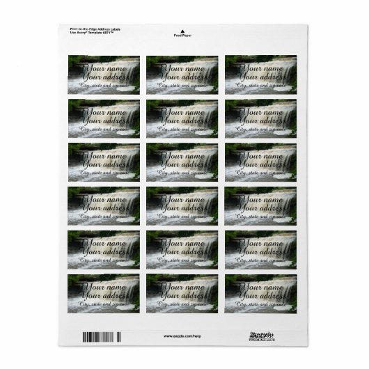 滝 ラベル (フルシート)