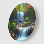 滝 ラージ壁時計 (傾斜)