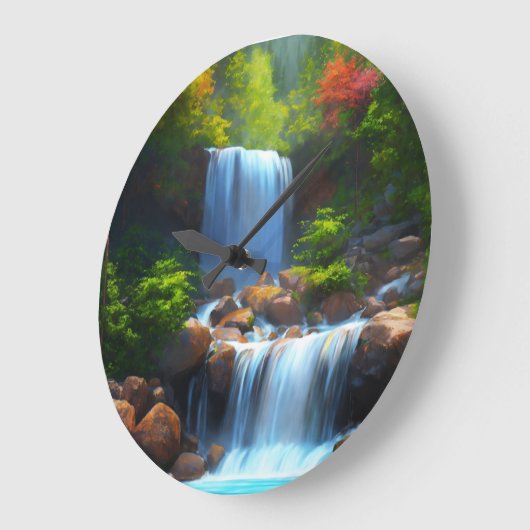 滝 ラージ壁時計 (傾斜)