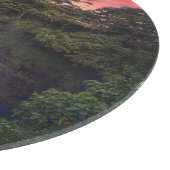 滝 |レインボー滝，ハワイ，ヒロ カッティングボード (角)