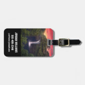 滝 |レインボー滝，ハワイ，ヒロ ラゲッジタグ (正面横)