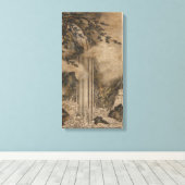 滝(日本の風景画)（狩野元信） キャンバスプリント (インサイチュ (ウッドフロア))