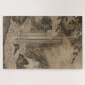 滝(日本の風景画)（狩野元信） ジグソーパズル (横)