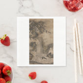 滝(日本の風景画)（狩野元信） スタンダードランチョンナプキン (インサイチュ)