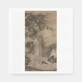 滝(日本の風景画)（狩野元信） スタンダードランチョンナプキン