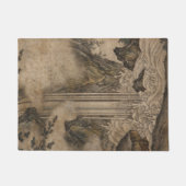 滝(日本の風景画)（狩野元信） ドアマット (正面)