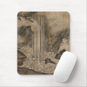 滝(日本の風景画)（狩野元信） マウスパッド (マウス)