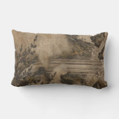 滝(日本の風景画)（狩野元信） ランバークッション (裏面)