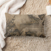 滝(日本の風景画)（狩野元信） ランバークッション (ブランケット)