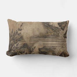 滝(日本の風景画)（狩野元信） ランバークッション