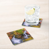 滝 |水栓ウォーターフォールズ日光日本秋 スクエアペーパーコースター (インサイチュ)